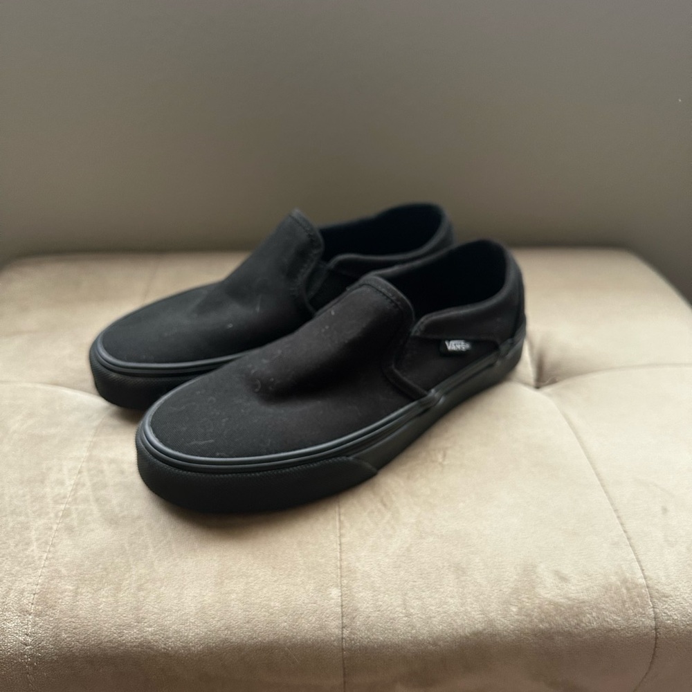 Vans Black Slip-On Sneakers Canvas